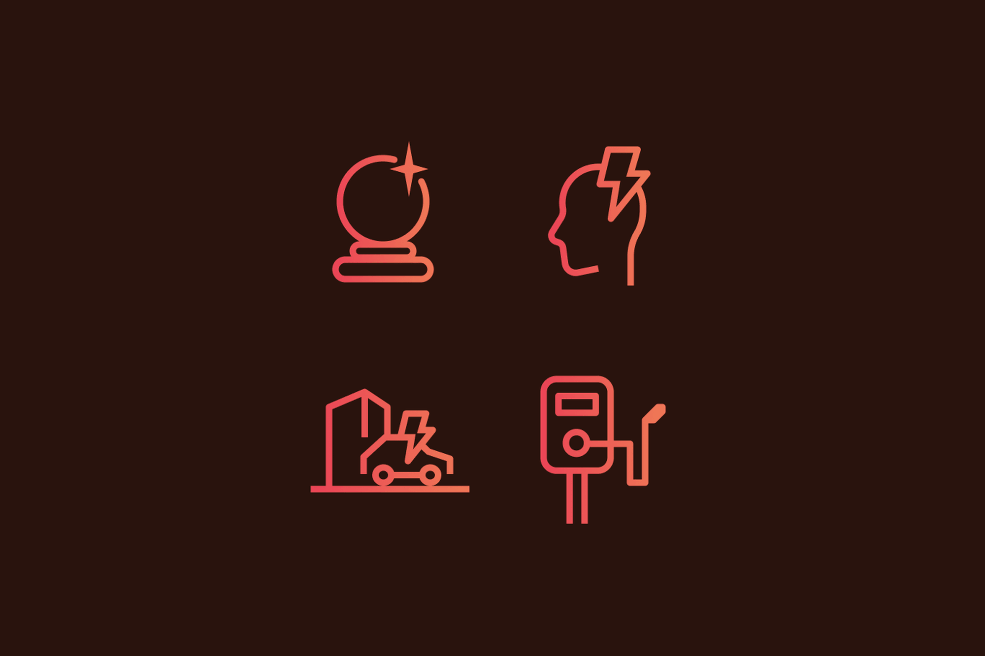 Detailed shot of a selection of icons for Eneco eMobility