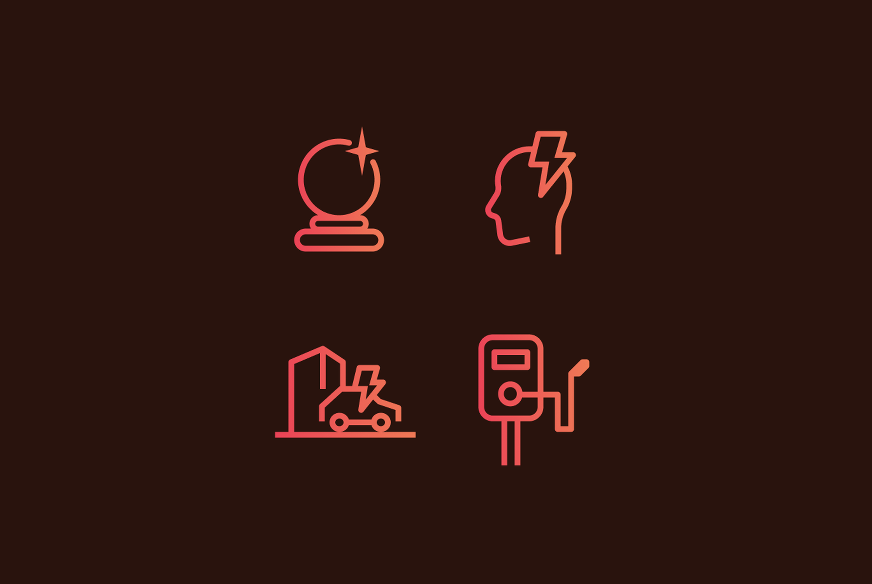 Detailed shot of a selection of icons for Eneco eMobility